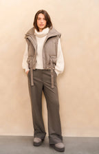 YAYA | Soft Structured Pants Cloud Grey Melange