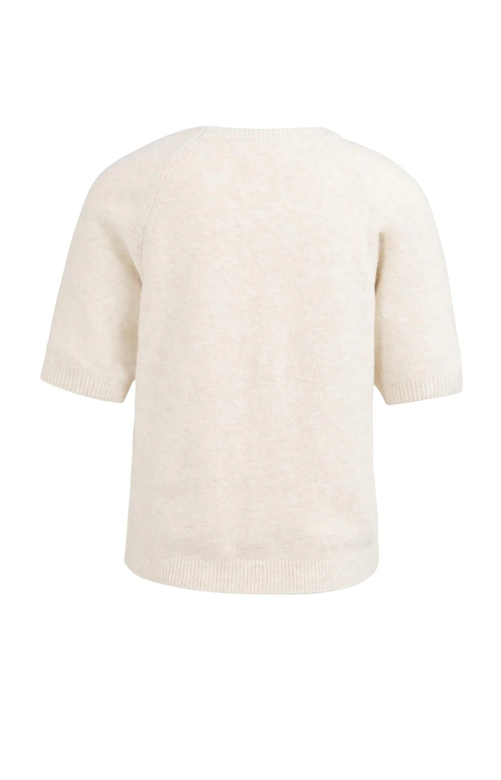 YAYA | Zachte trui Met Korte Mouwen En Ronde Hals Kit Beige Melange