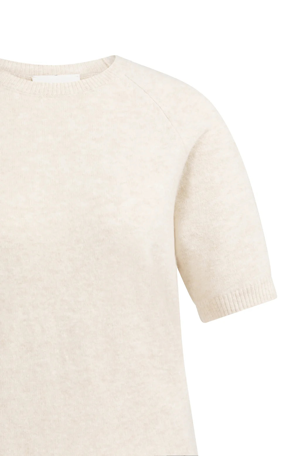 YAYA | Zachte trui Met Korte Mouwen En Ronde Hals Kit Beige Melange