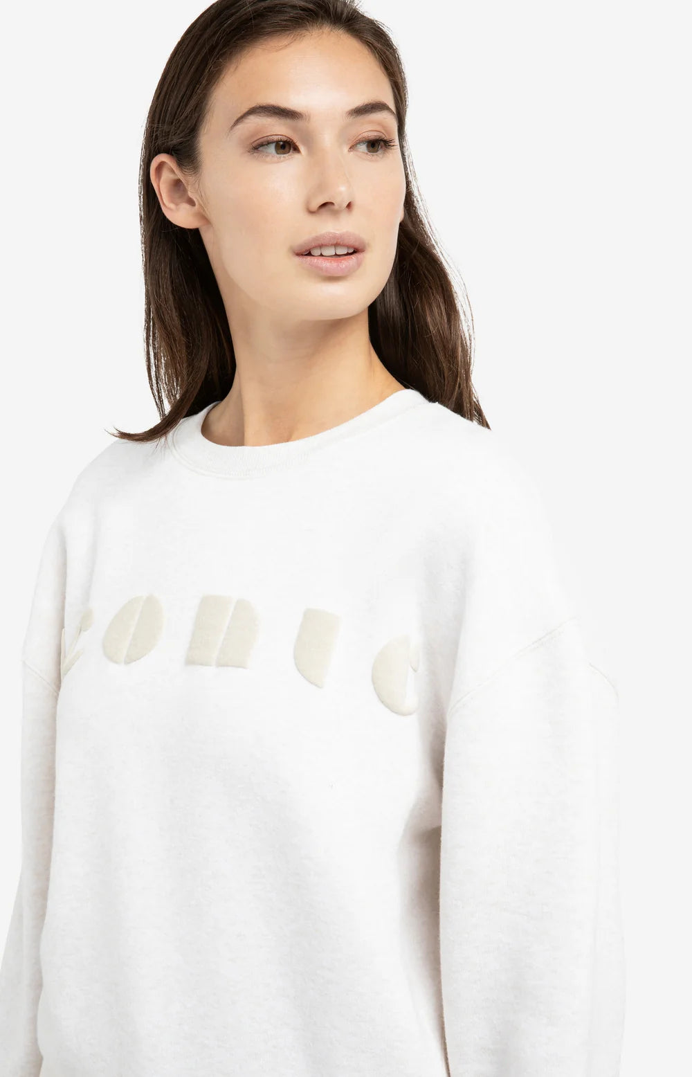 YAYA | Zachte Sweater Met Artwork 'Iconic' Kit Beige Dessin