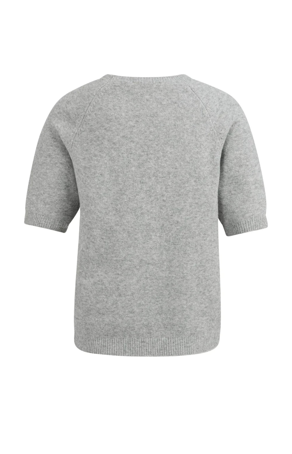 YAYA | Zachte Trui Met Korte Mouwen En Ronde Hals Iron Grey Melange