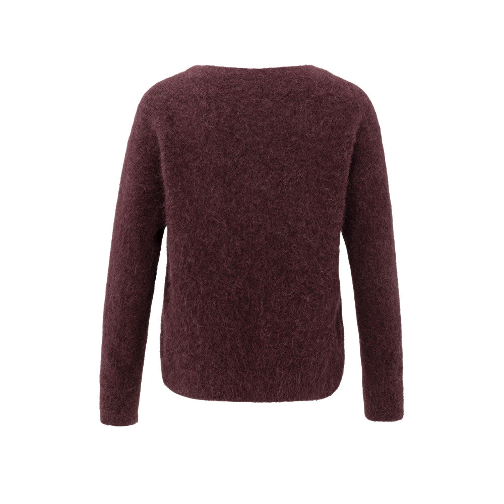 YAYA | V-Neck Sweater Bordeaux