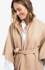 YAYA | Soft Woven Poncho Light Camel Melange