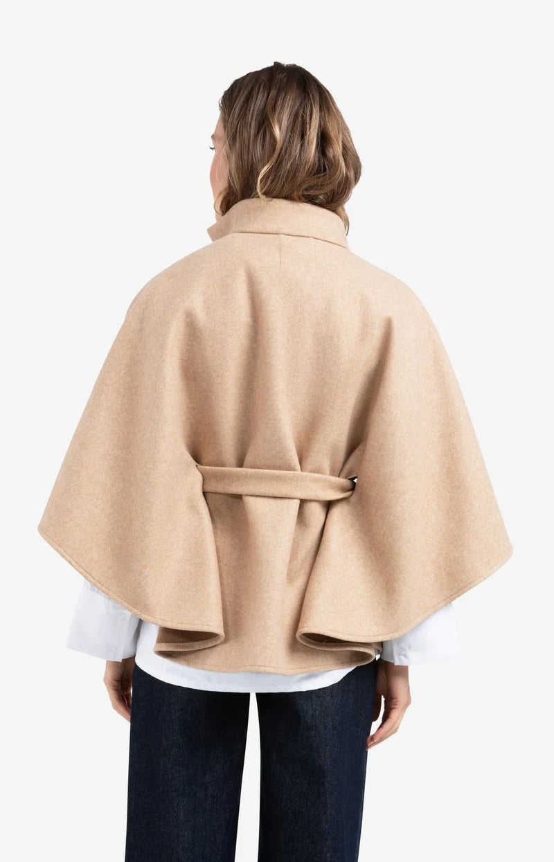 YAYA | Soft Woven Poncho Light Camel Melange