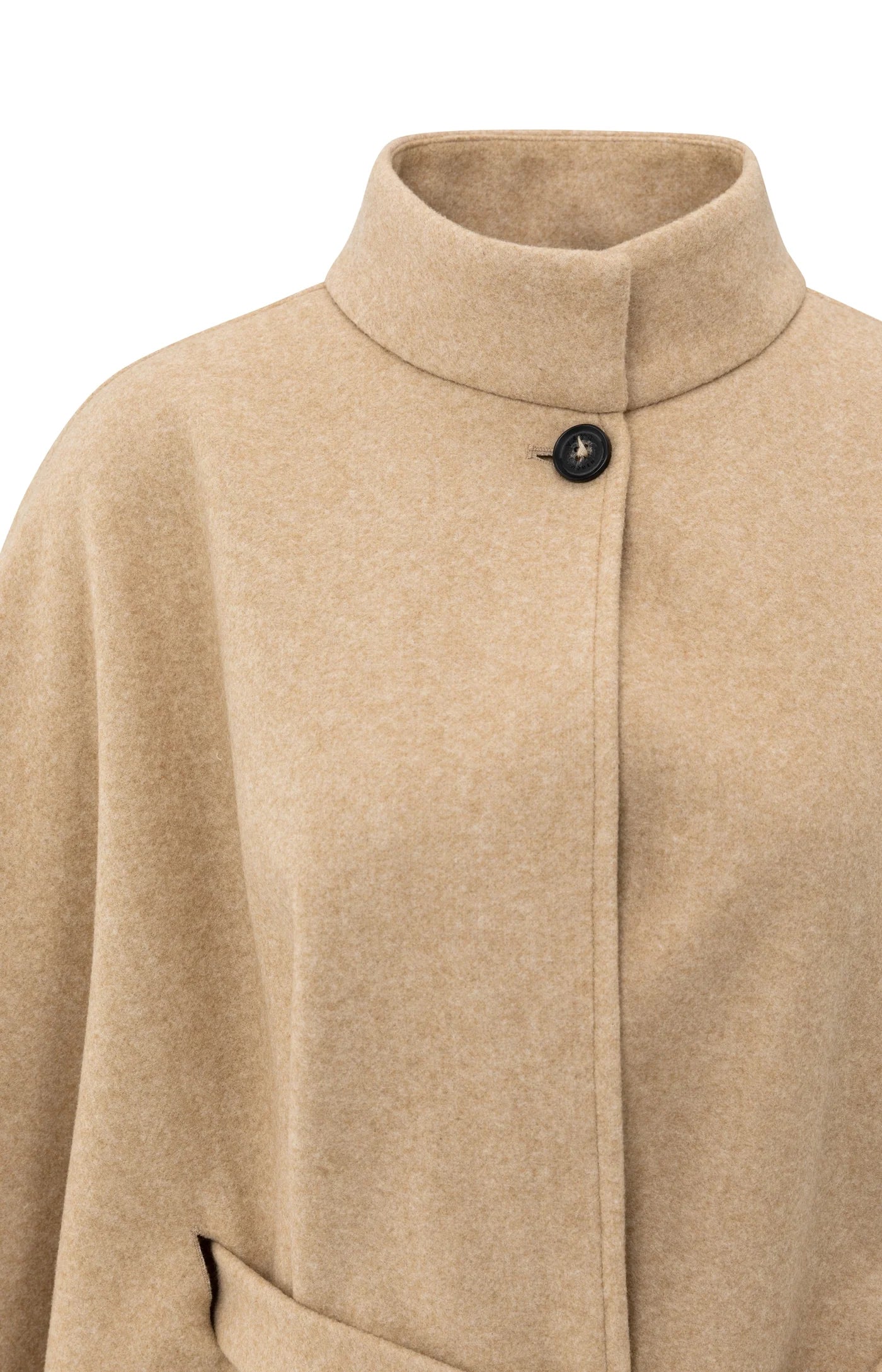 YAYA | Soft Woven Poncho Light Camel Melange