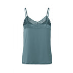 YAYA | Strappy top met V-hals en kanten details -01-729005-310 - stormy weather blue