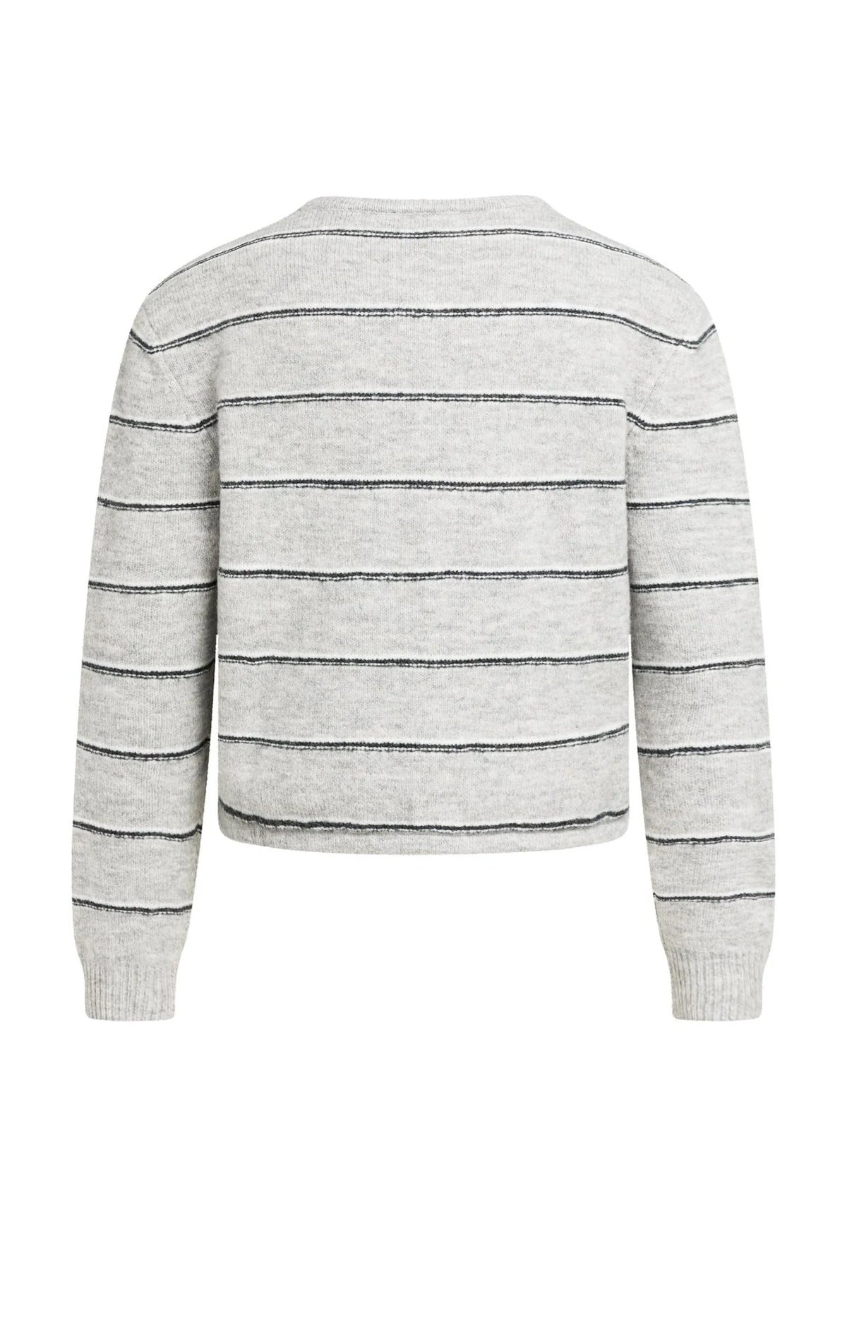 YAYA | Striped Knitted Cardigan Medium Grey Melange