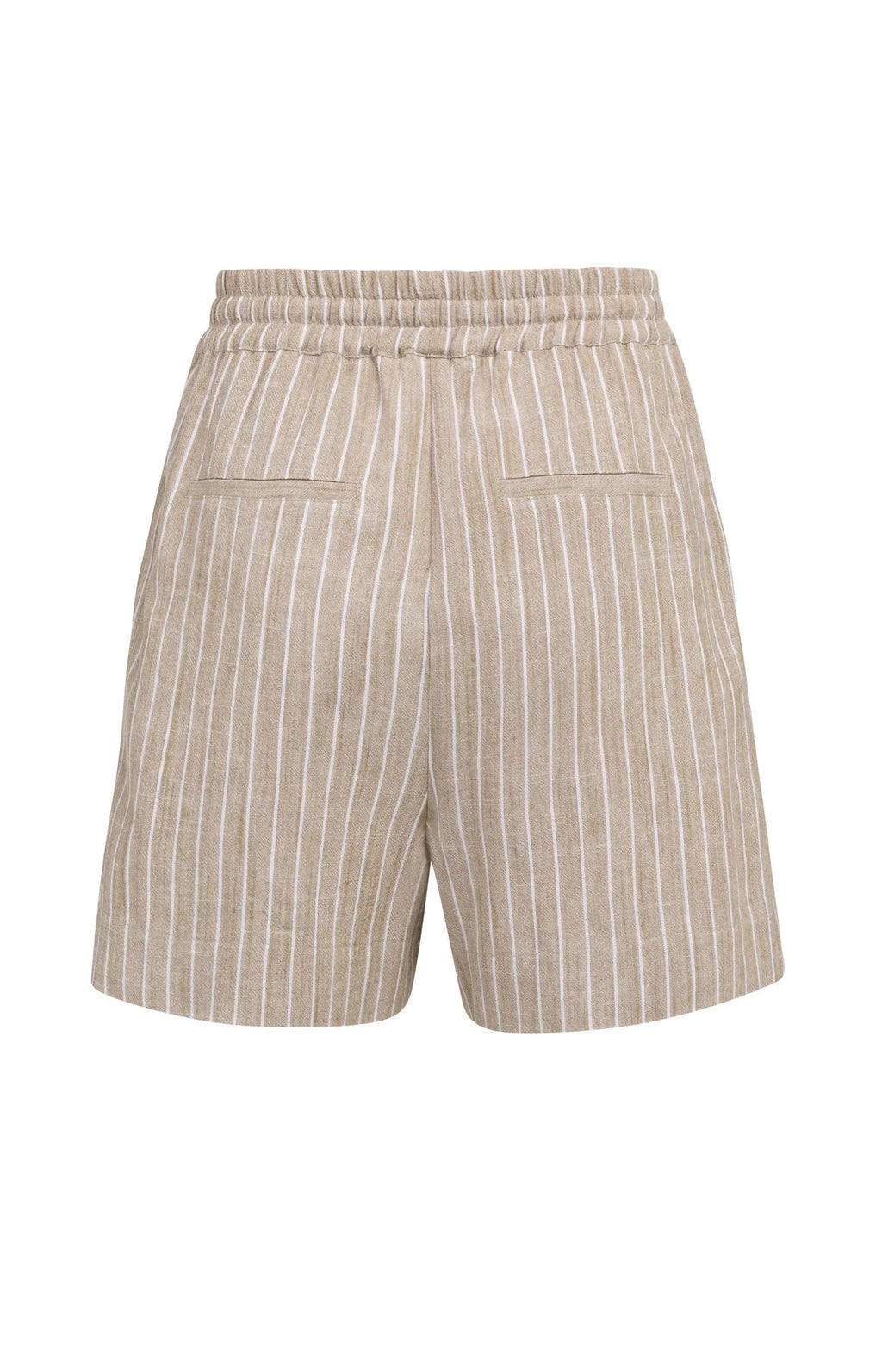 YAYA | Striped Short Elastic Band Safari Brown Dessin
