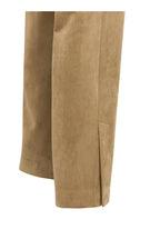 YAYA | Suedine Wide Leg Trousers Otter Brown