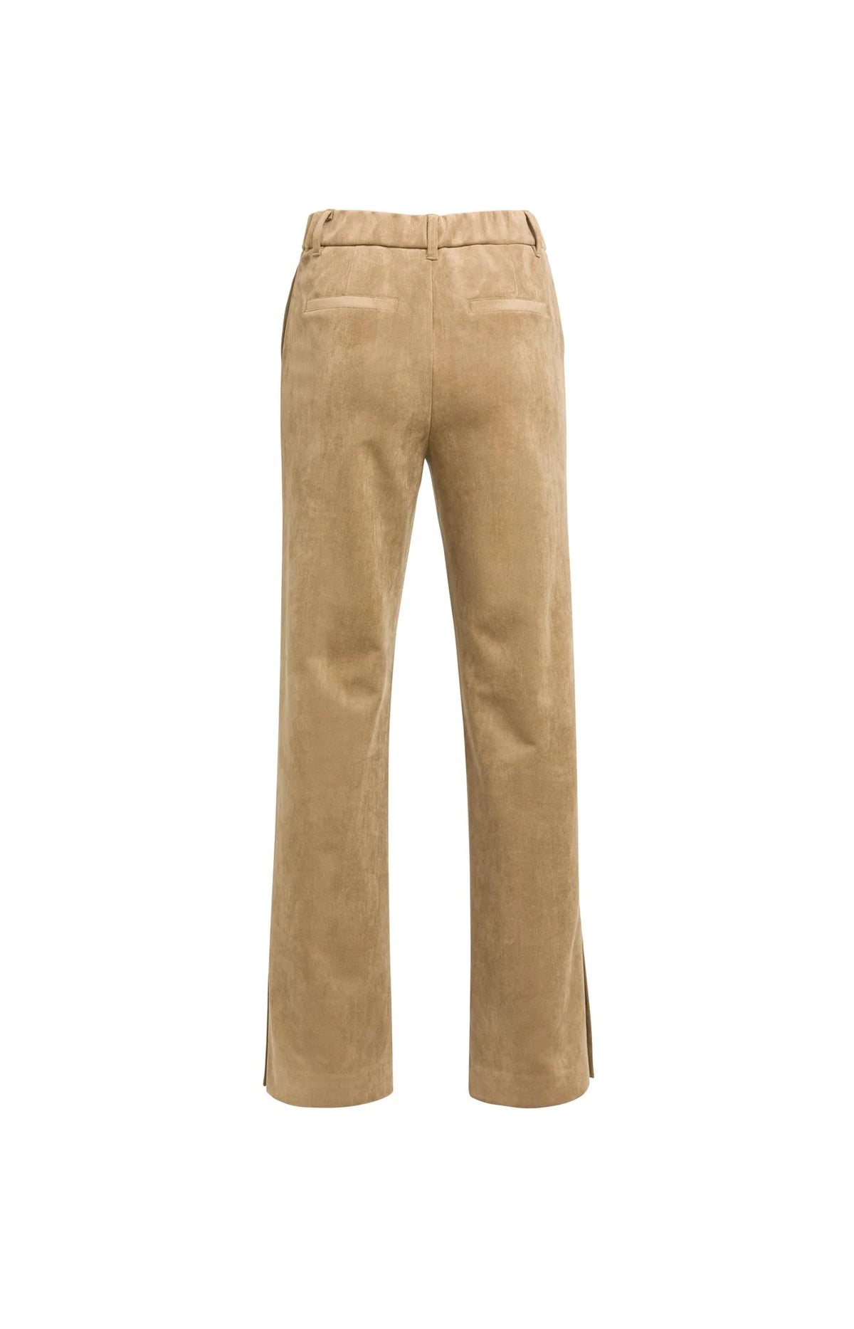 YAYA | Suedine Wide Leg Trousers Otter Brown