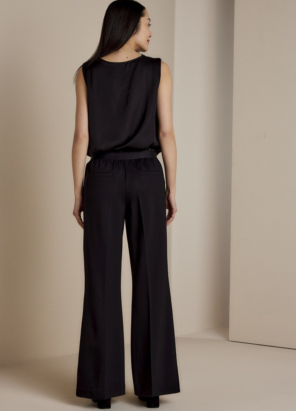 Summum| trousers boot cut black 4s2197