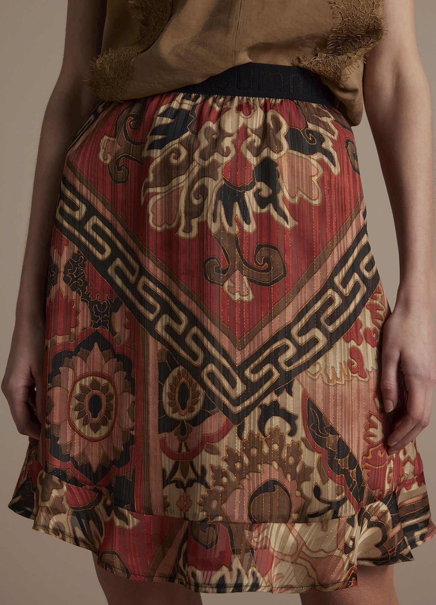 Summum| Skirt patchwork Rouge