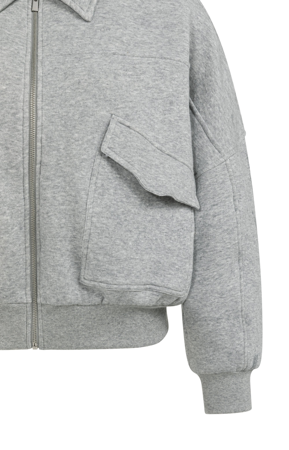 YAYA | Sweatvest Met Klepzakken En Ritssluiting Iron Grey Melange