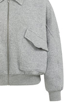 YAYA | Sweatvest Met Klepzakken En Ritssluiting Iron Grey Melange