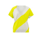 YAYA | Sweater met diagonale streep en korte mouwen - 01-000370-407