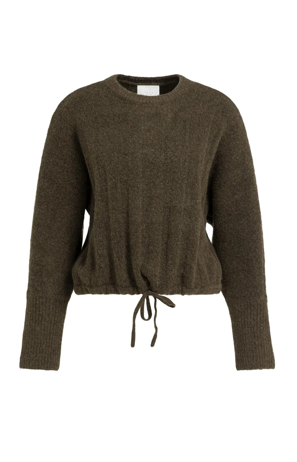 YAYA | Sweater Batwing Sleeves Slate Black Brown Melange