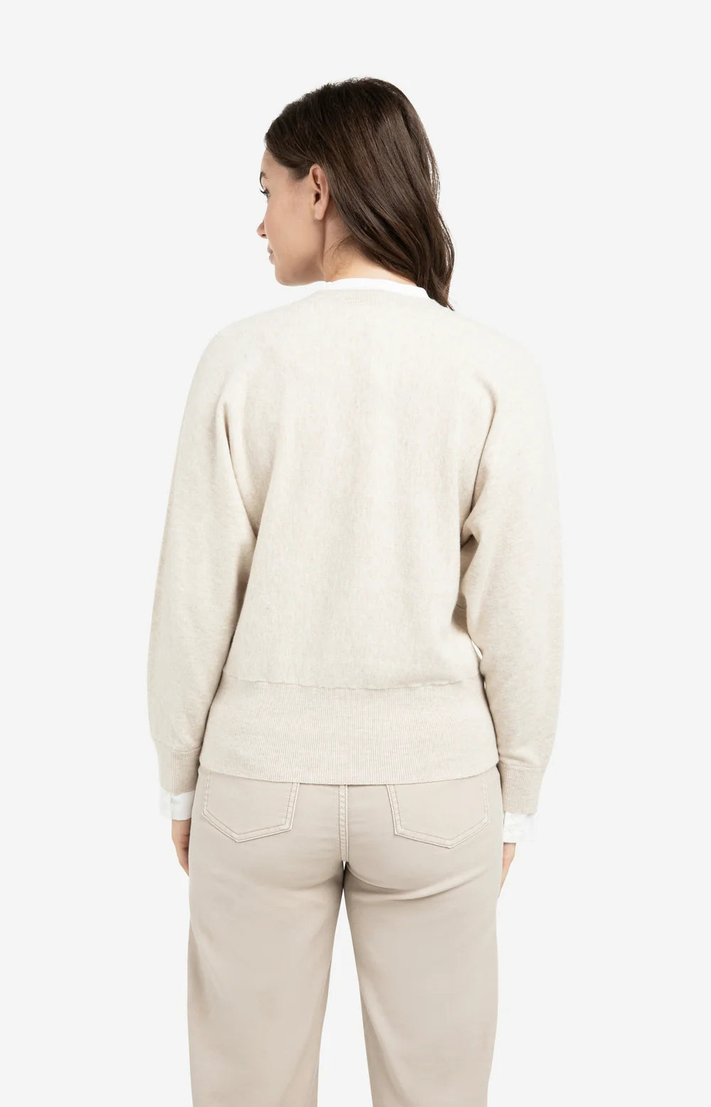YAYA | Sweater Met Blousekraag En Knoopdetail