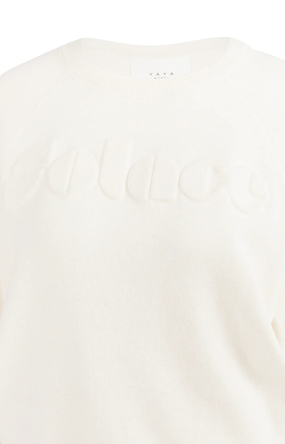 YAYA | Sweater met raglanmouwen en geborduurd artwork