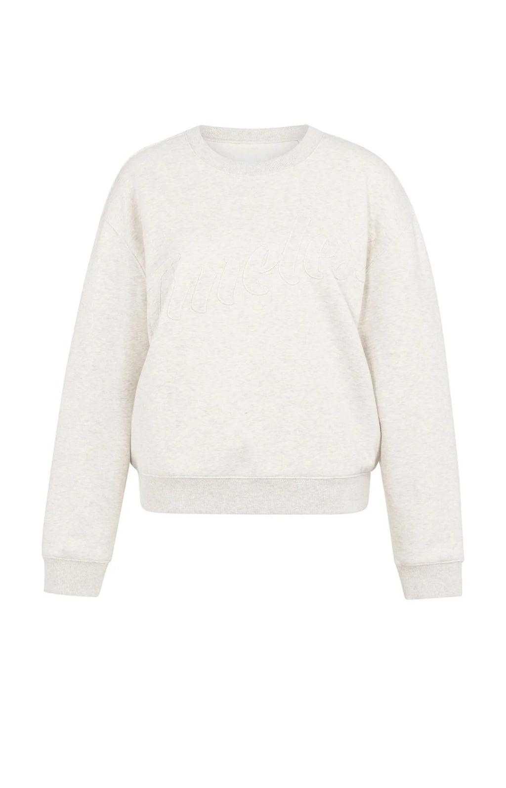 YAYA | Sweater Met Opgestikte Tekst En Ronde Hals