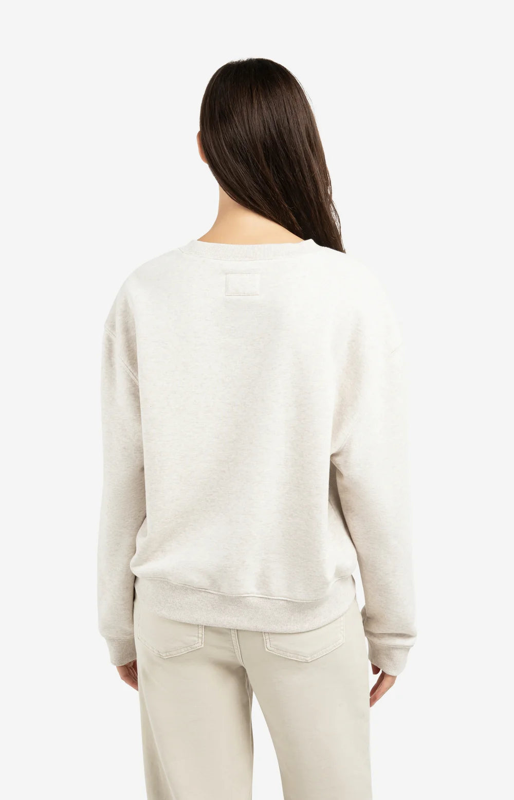 YAYA | Sweater Met Opgestikte Tekst En Ronde Hals