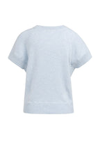 YAYA | Sweater Met Korte Mouwen En Naaddetails Light Blue Melange
