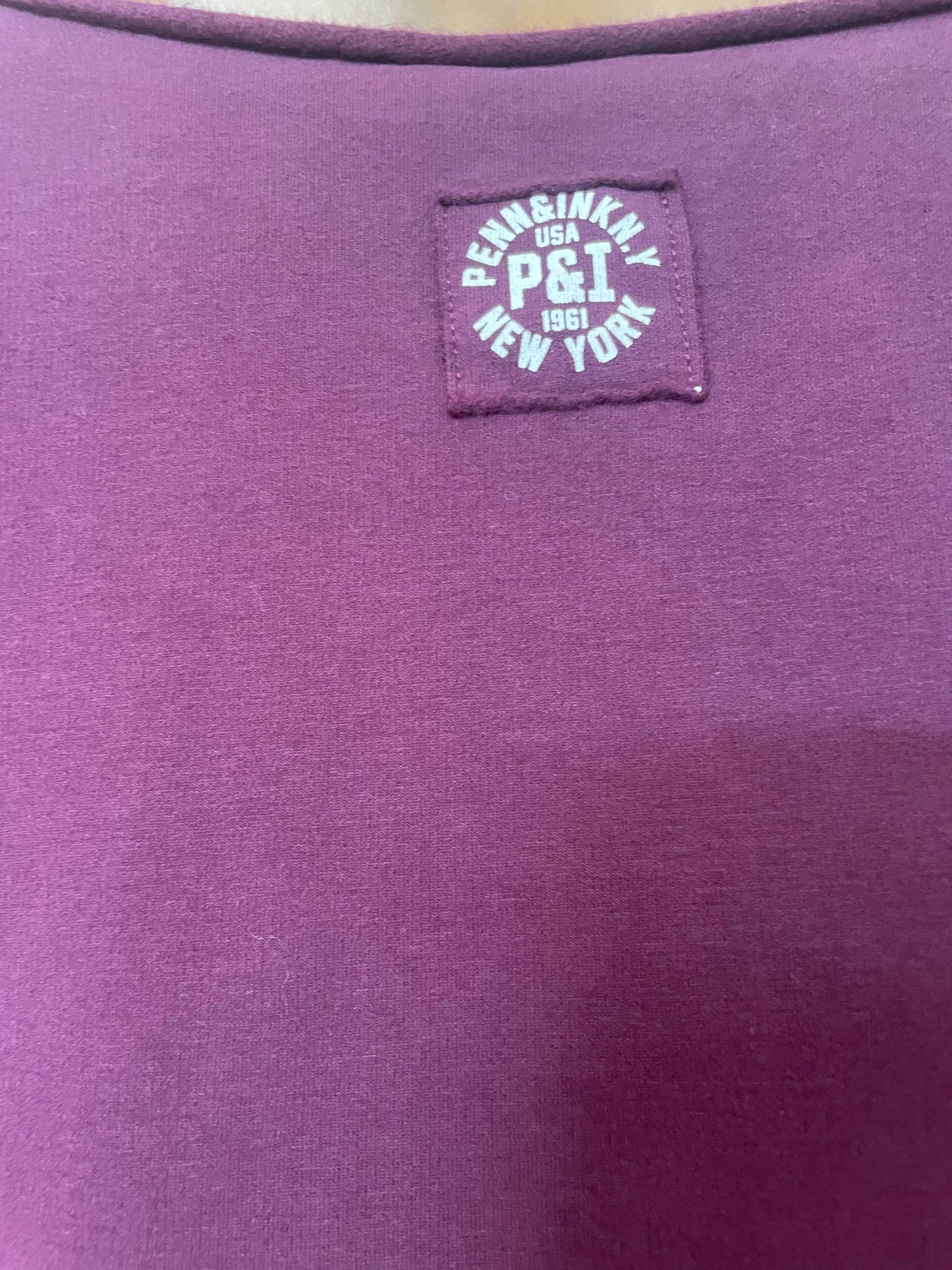 Penn & Ink N.Y | sweater print - aubergine/ecru - W25F1703