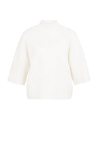 YAYA | Trui Met Geribde Driekwart Mouwen En Opstaande Hals