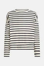 Penn & Ink N.Y | sweater stripe - navy-ecru - W25T1205