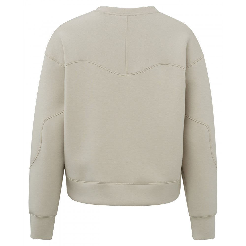 Yaya | Sweatshirt met ronde hals, lange mouwen en naaddetails - 01-109051-401 - SILVER LINING BEIGE