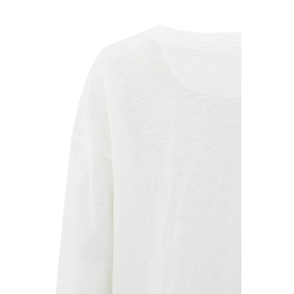 YAYA | Sweatshirt met ronde hals, lange mouwen en slubeffect - off white - 01-109065-405