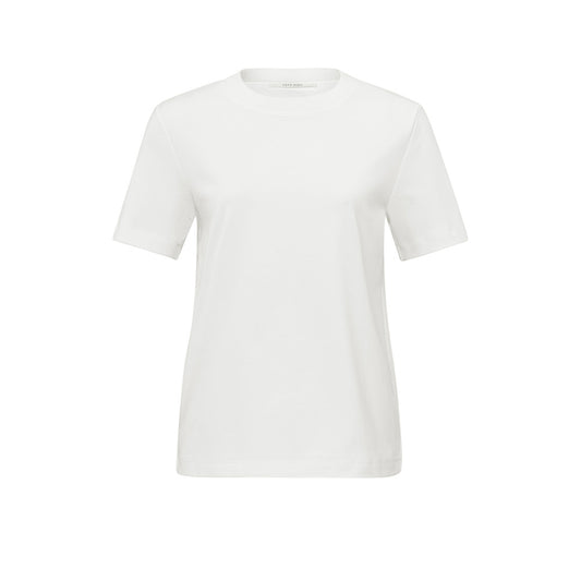 YAYA | T-shirt met korte mouwen, ronde hals en een relaxte pasvorm - offwhite  - 01-719057-410