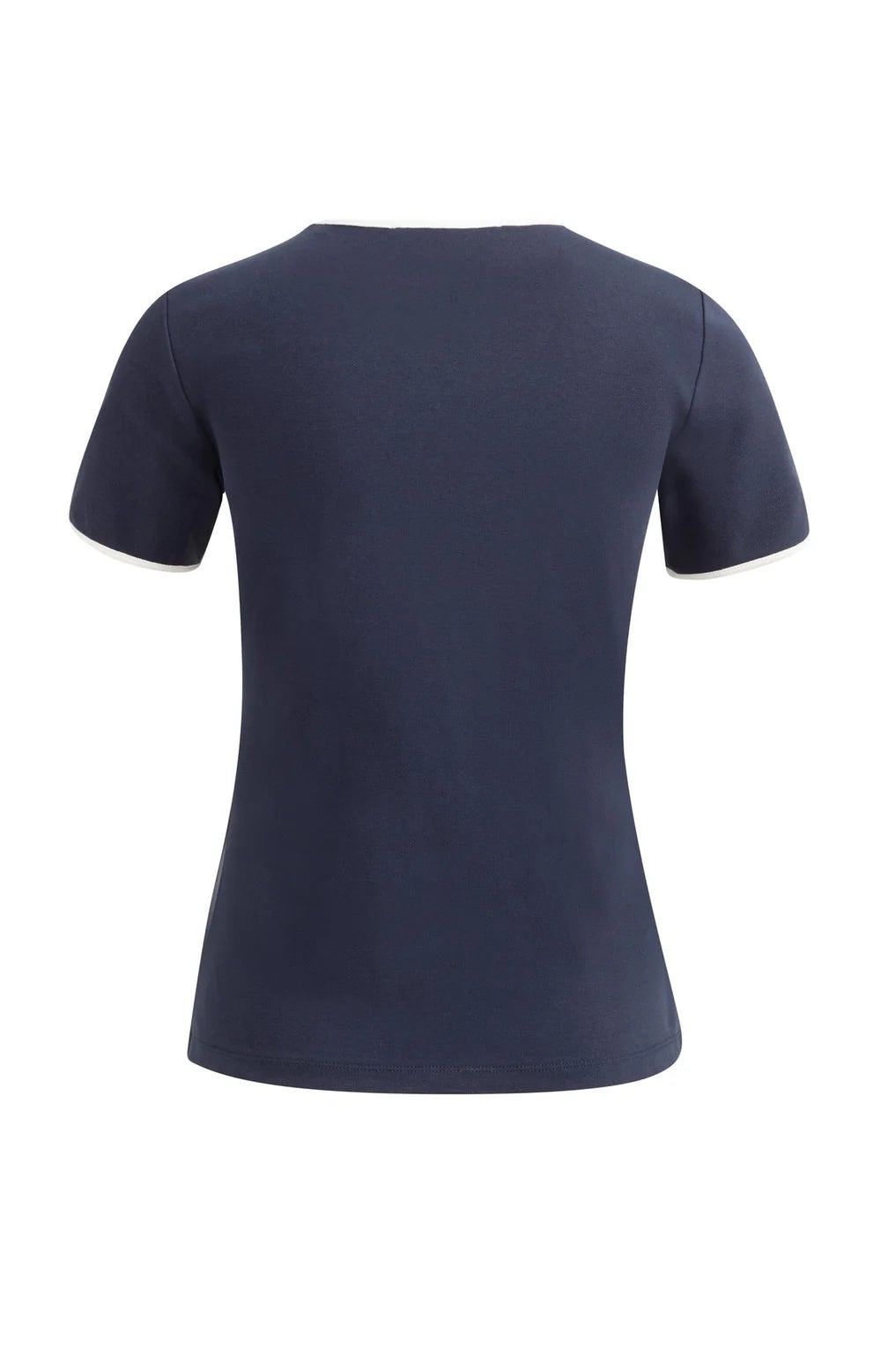 YAYA | T-shirt Contrasterende Bies Navy