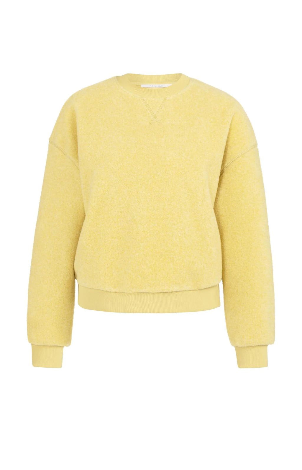 YAYA | Teddy Sweater Met Geribde Boorden En Ronde Hals