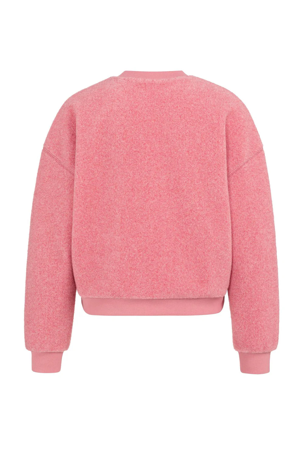 YAYA | Teddy Sweater Met Geribde Boorden En Ronde Hals