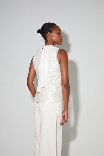 Imprevu | Top Foxy Met Witte Pailletten