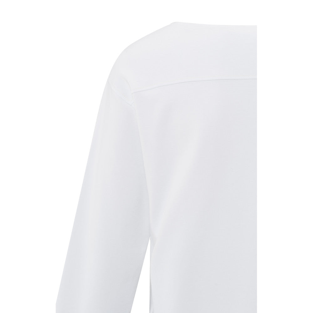 YAYA | Top met lange mouwen en naaddetails - pure white - 01-709261-502