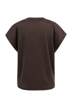 YAYA | Top Crew Neck Cap Sleeves Aubergine Purple