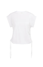 YAYA | Top Met Korte Mouwen En Verstelbare Koorden Pure White