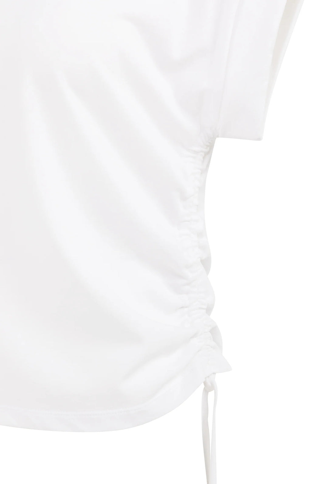 YAYA | Top Met Korte Mouwen En Verstelbare Koorden Pure White