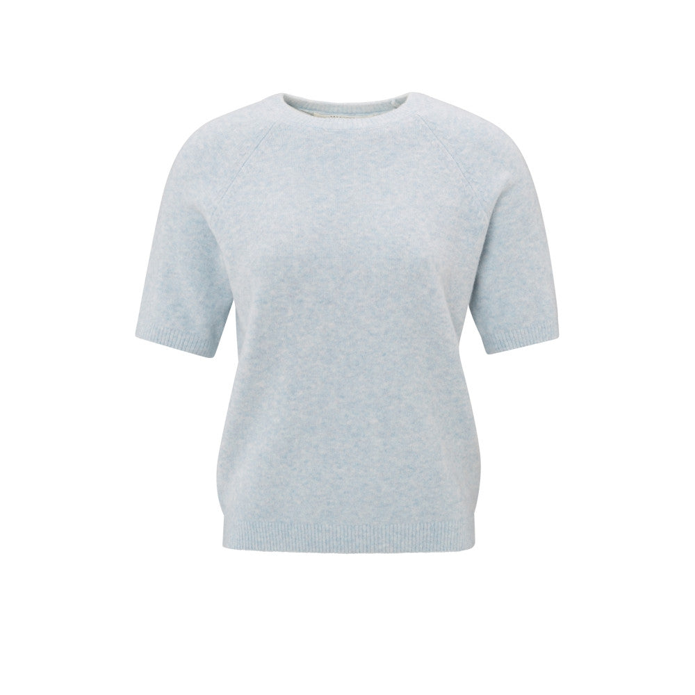 YAYA | Trui met korte raglanmouwen en ronde hals - gray dawn blue melange - 01-000458-502