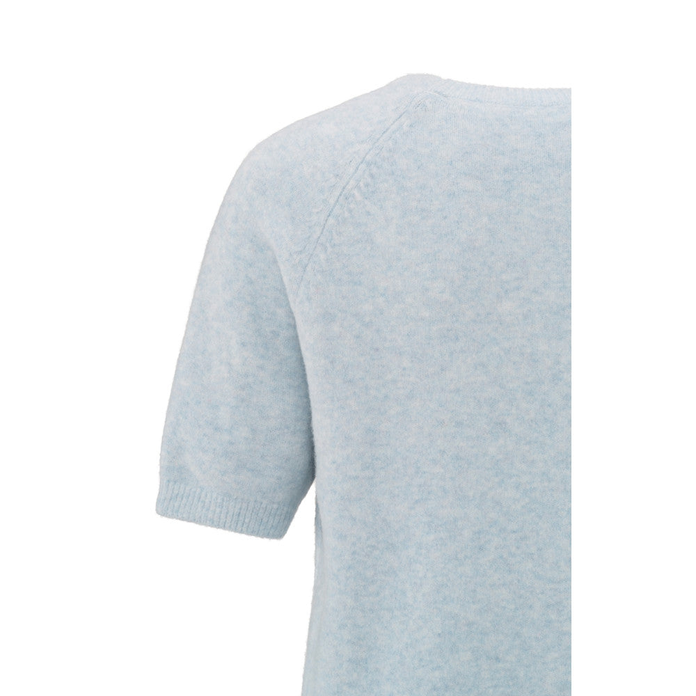 YAYA | Trui met korte raglanmouwen en ronde hals - gray dawn blue melange - 01-000458-502