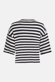 Penn & Ink N.Y | t-shirt stripe - navy-ecru W25T1188