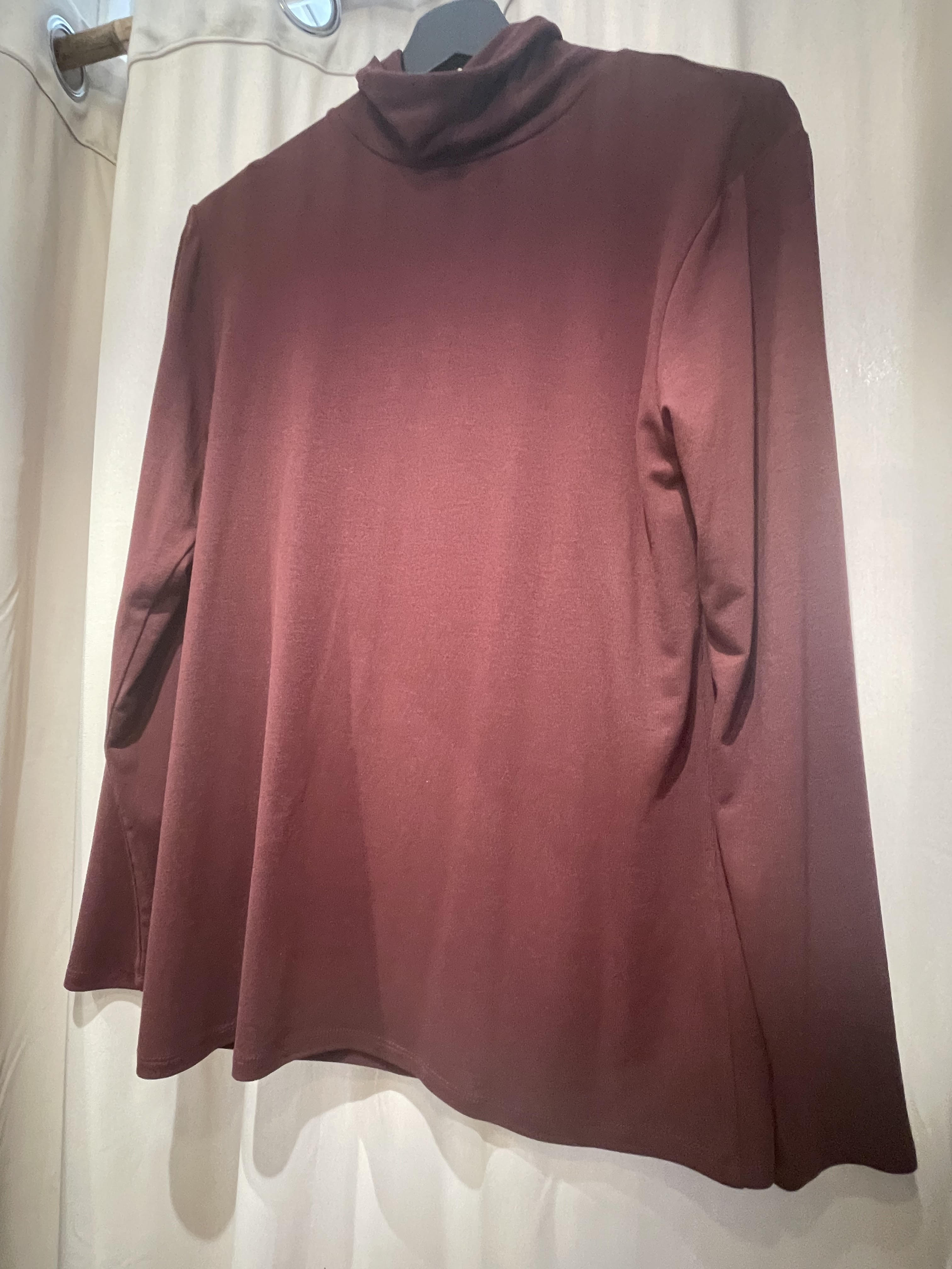 Milla by Greek Archaic Kori | top turtleneck - bordeaux - W25K-140791