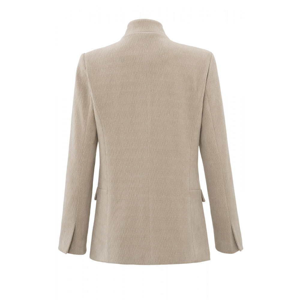 YAYA | Velour blazer with long sleeves and pockets - 01-501036-310