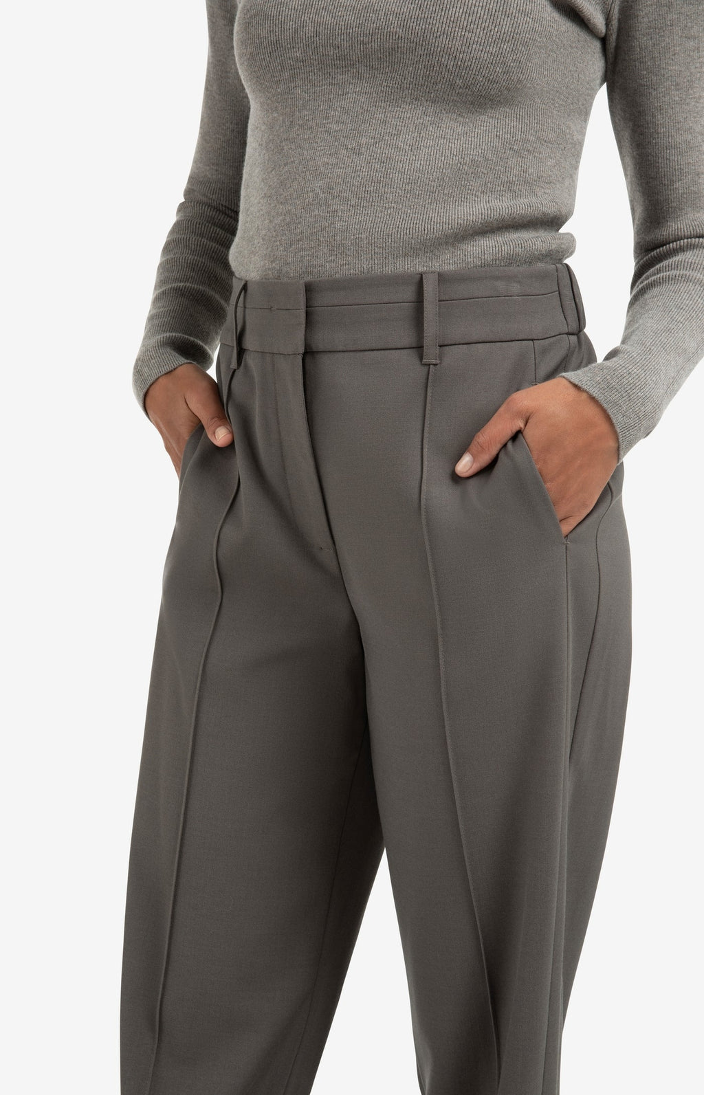 YAYA | Wide Leg Trousers Dark Night Grey