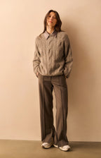 YAYA | Wide Leg Trousers Dark Night Grey
