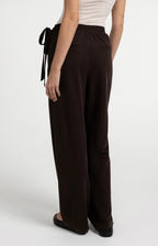 YAYA | Wide Leg Trouser Wrap Detail Aubergine Purple