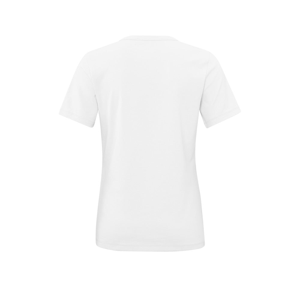 YAYA | Wit T-shirt met korte mouwen en ronde hals - wit - 01-719047-N