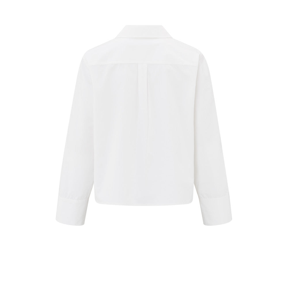 YAYA | Witte blouse met lange mouwen en knoopdetails - Pure White - 01-201134-502