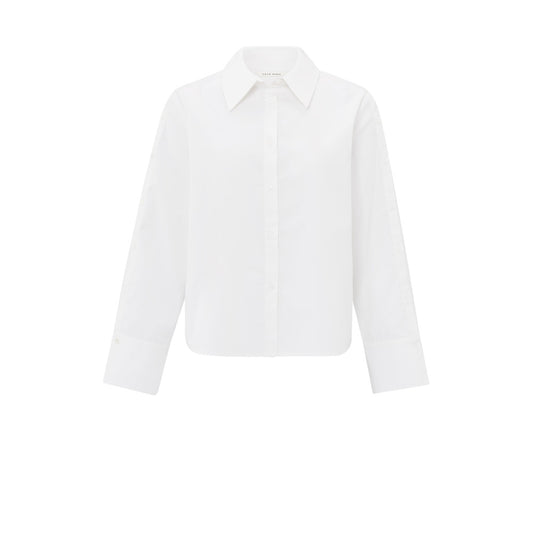 YAYA | Witte blouse met lange mouwen en knoopdetails - Pure White - 01-201134-502